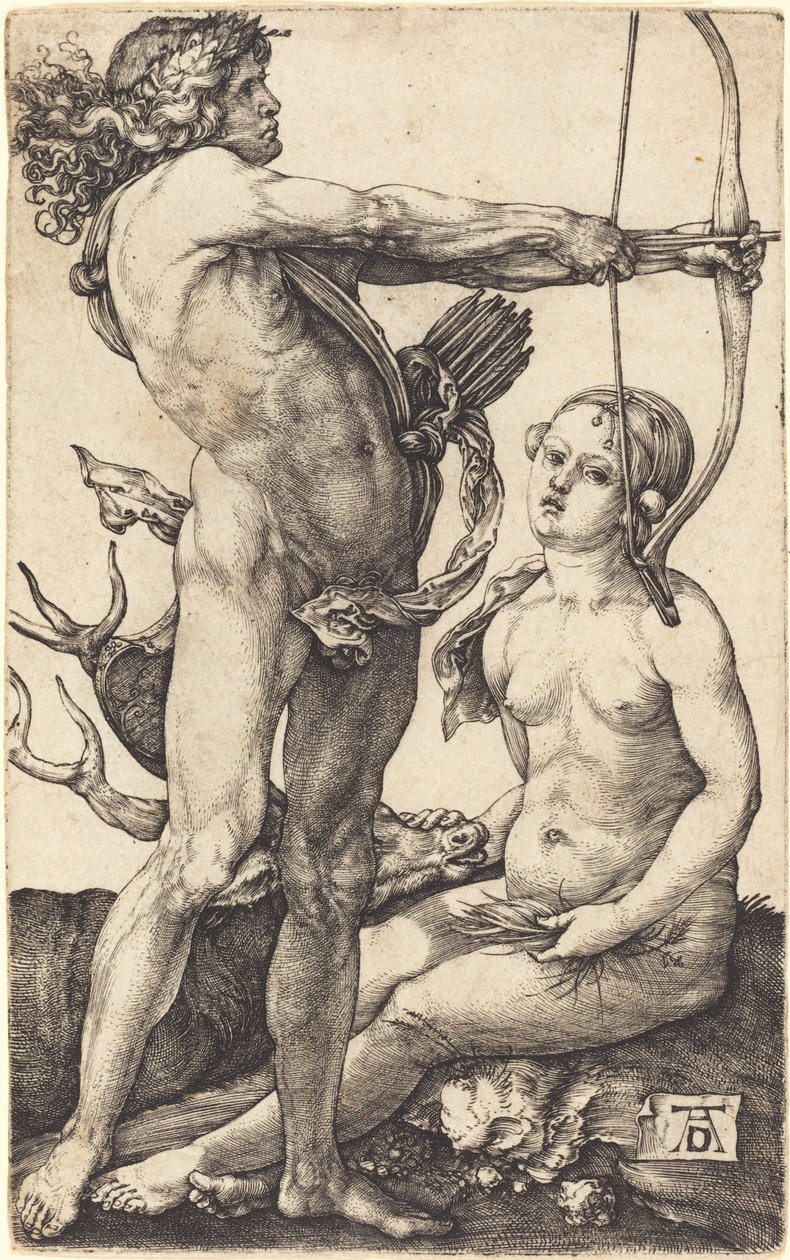 Apollo en Diana door Albrecht Dürer
