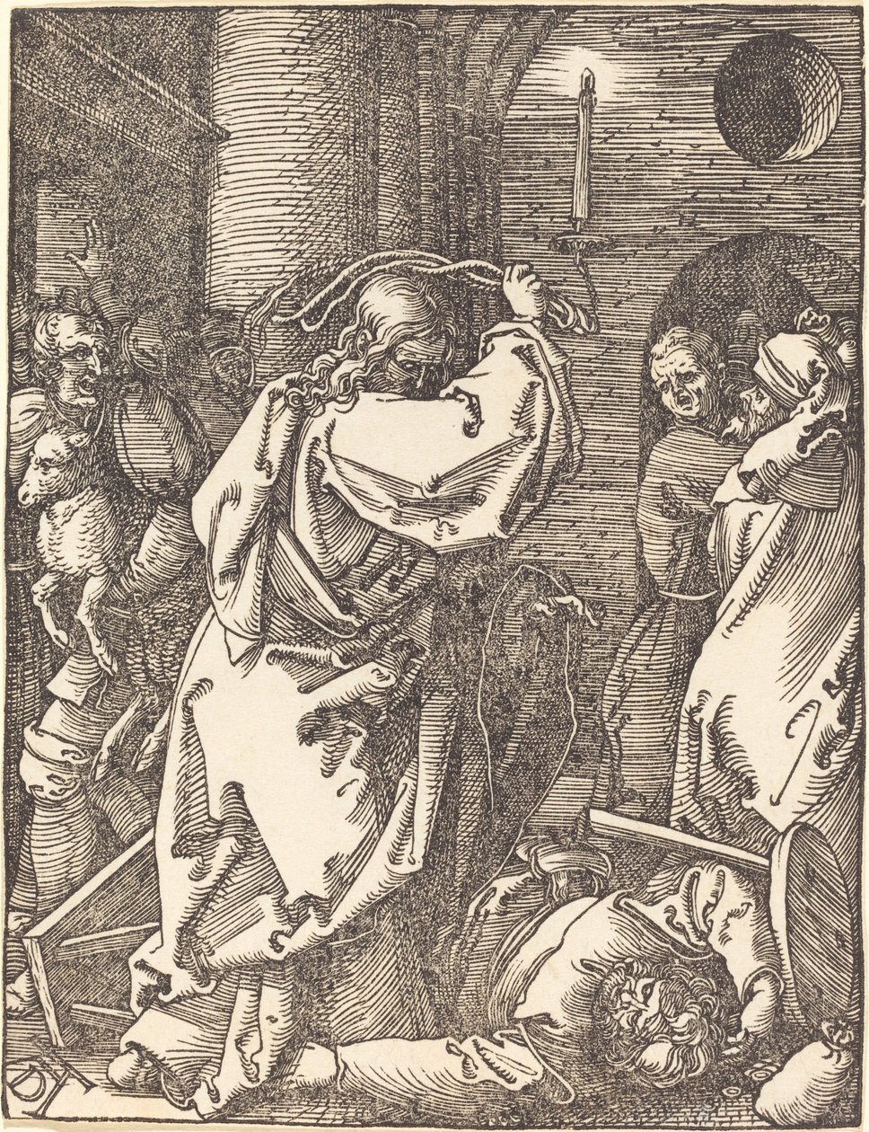 Christus Verdrijft de Geldwisselaars uit de Tempel door Albrecht Dürer