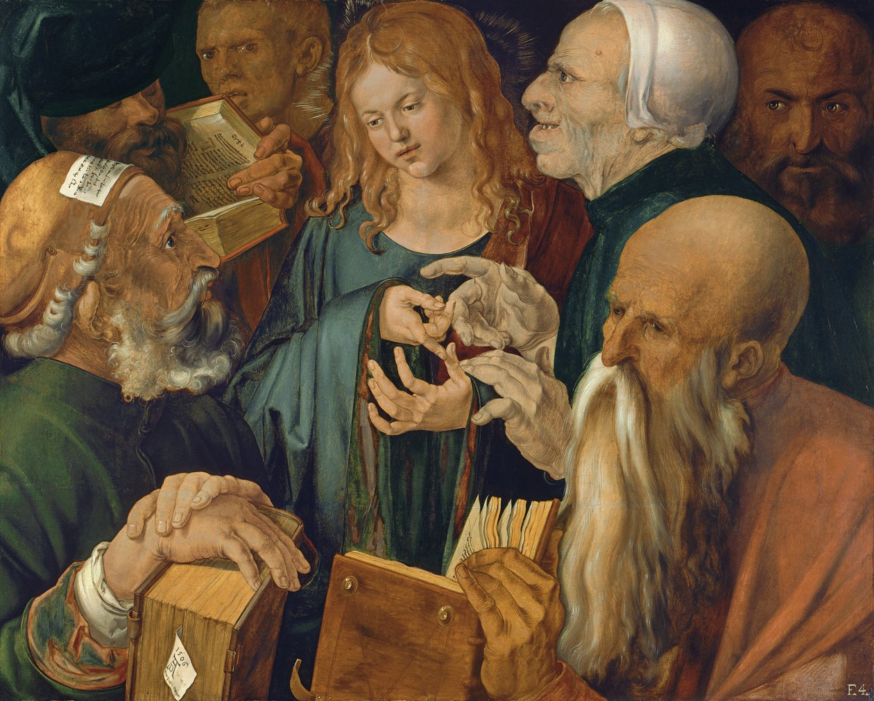 Christus onder de dokters door Albrecht Dürer