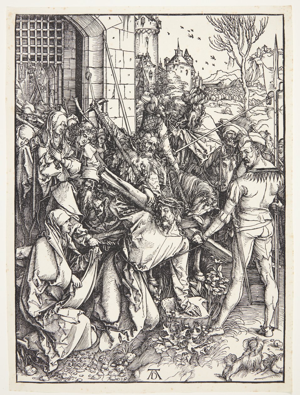 Christus draagt het kruis door Albrecht Dürer