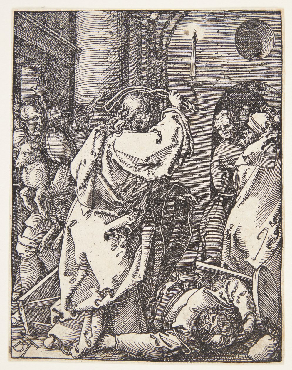 Christus verdrijft de geldwisselaars uit de Tempel door Albrecht Dürer
