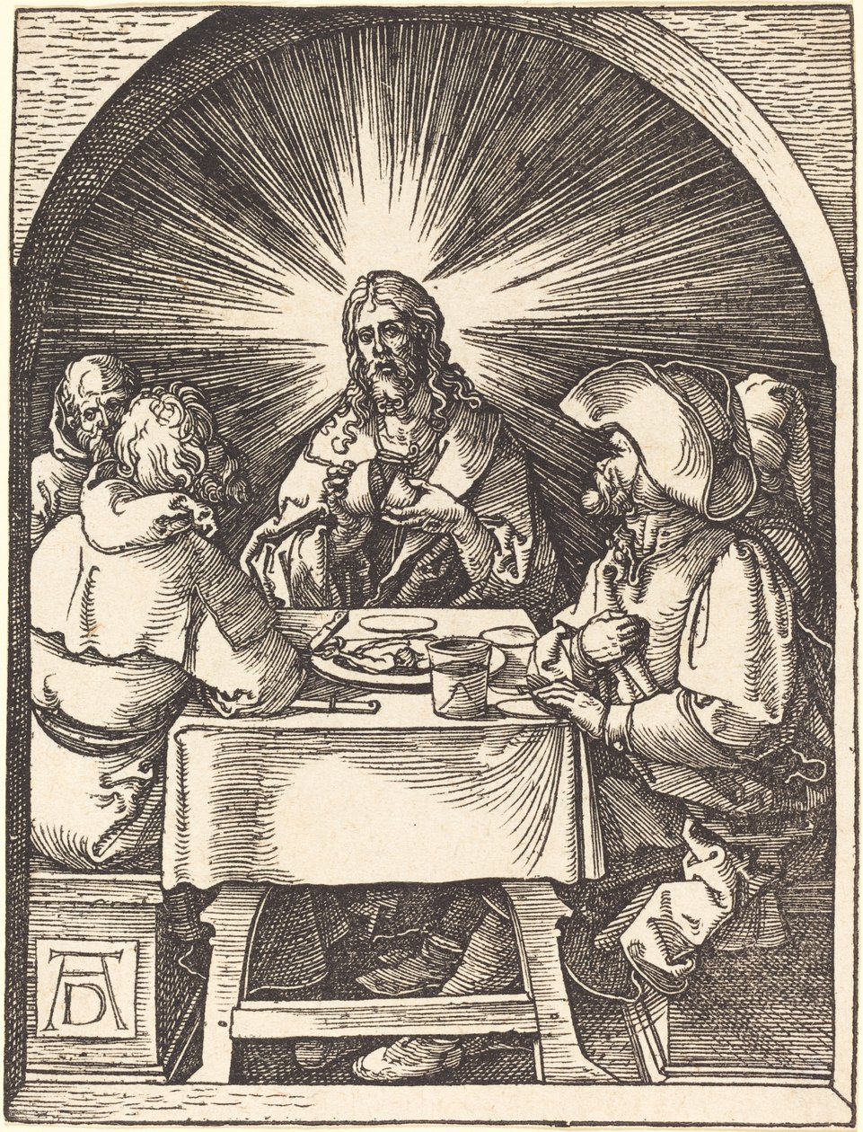 Christus in Emmaüs door Albrecht Dürer