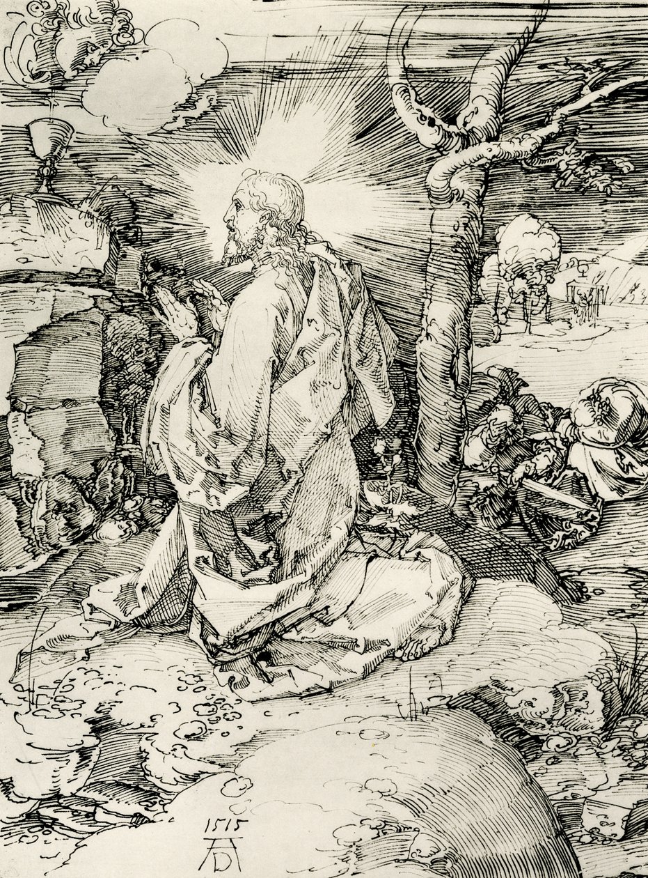 Christus op de Olijfberg door Albrecht Dürer