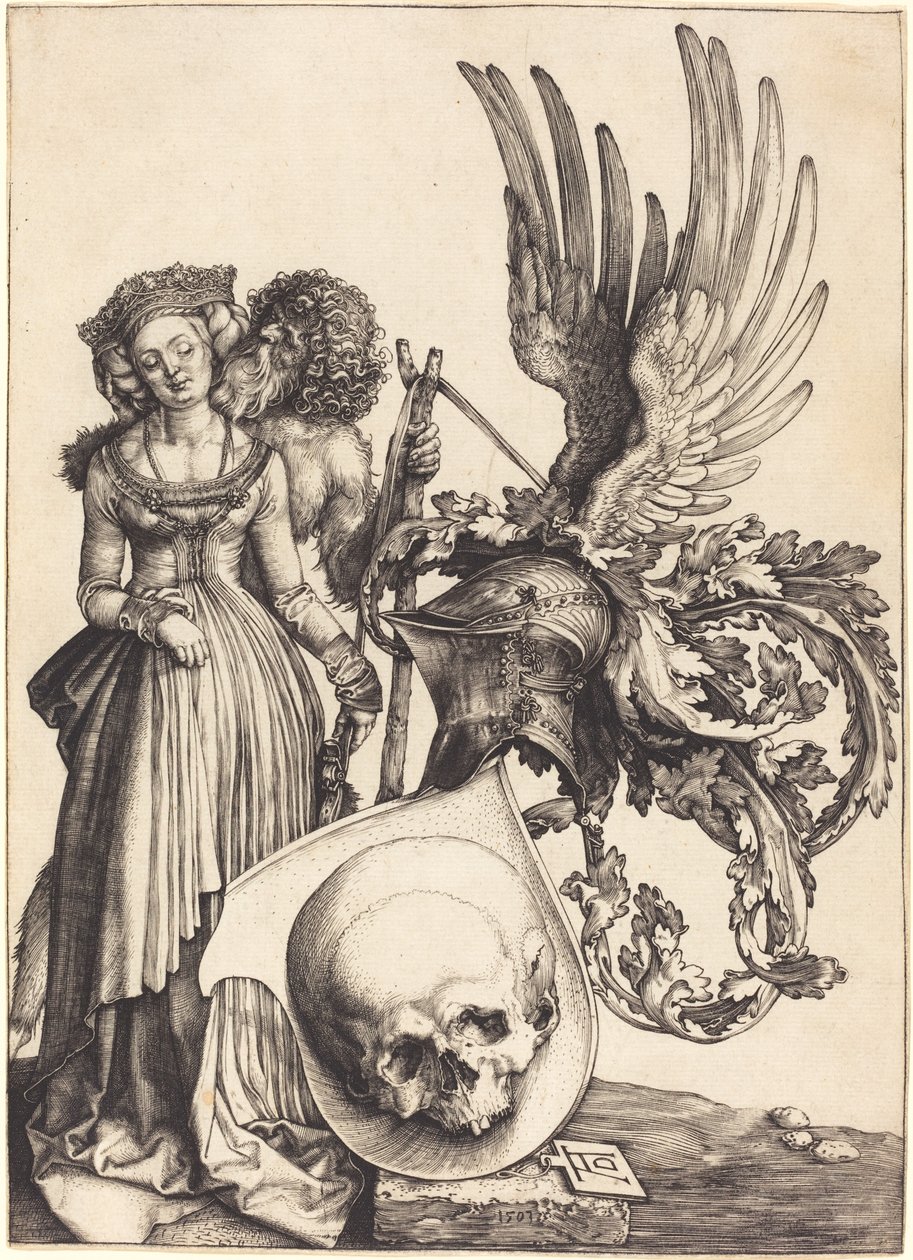 Wapen met een schedel door Albrecht Dürer