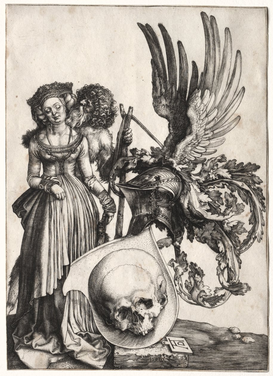 Wapen met een schedel door Albrecht Dürer