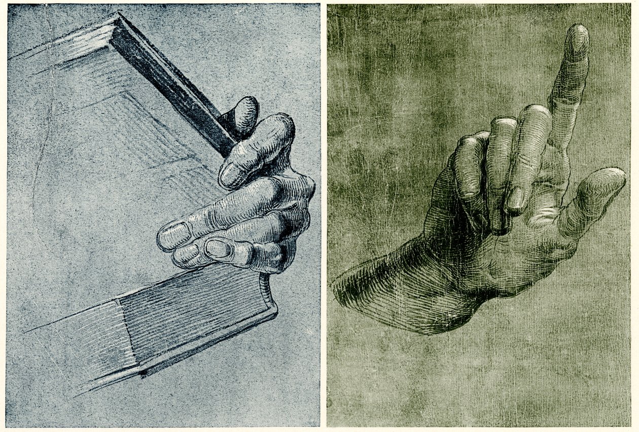 Hand met boek door Albrecht Dürer