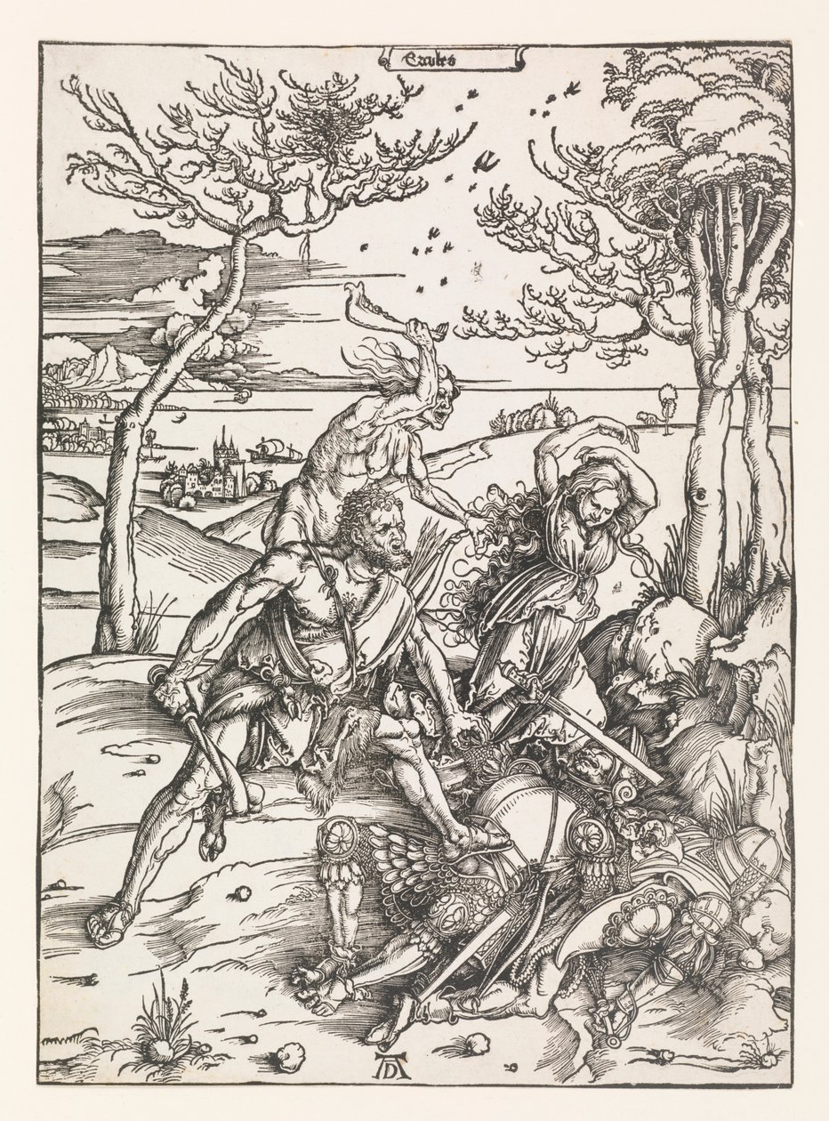 Hercules overwint de Molionide Tweeling door Albrecht Dürer