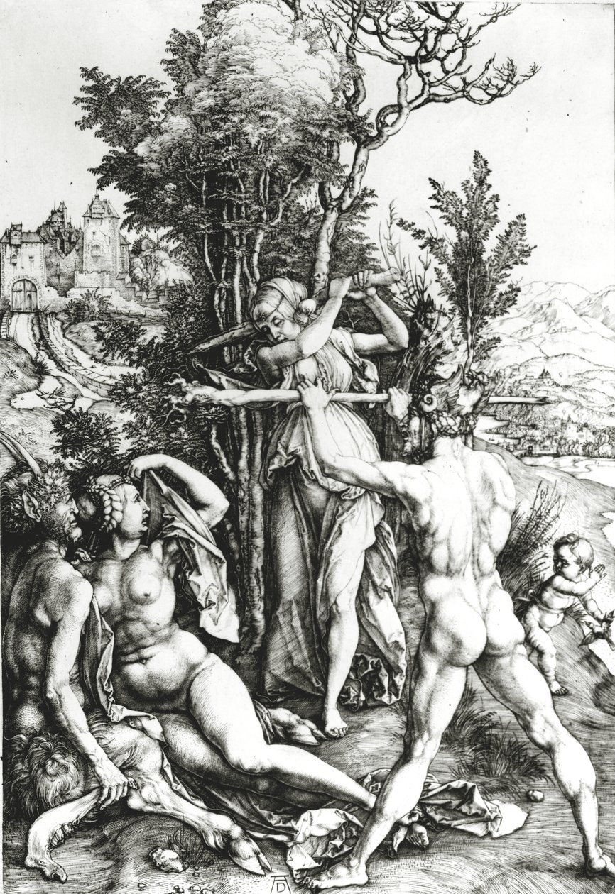 Hercules op de tweesprong, 1498 door Albrecht Dürer