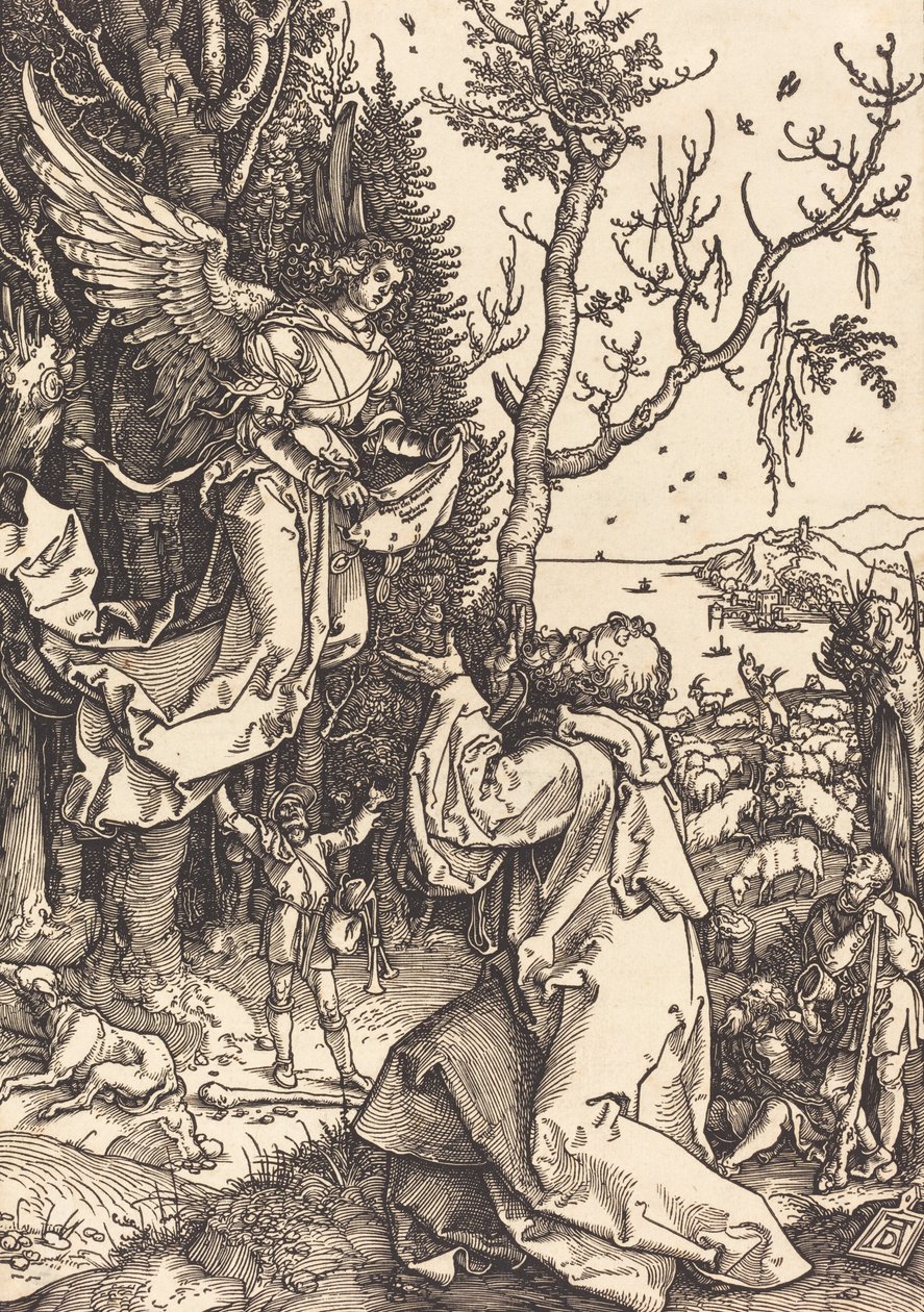 Joachim en de engel, ca. 1504 door Albrecht Dürer