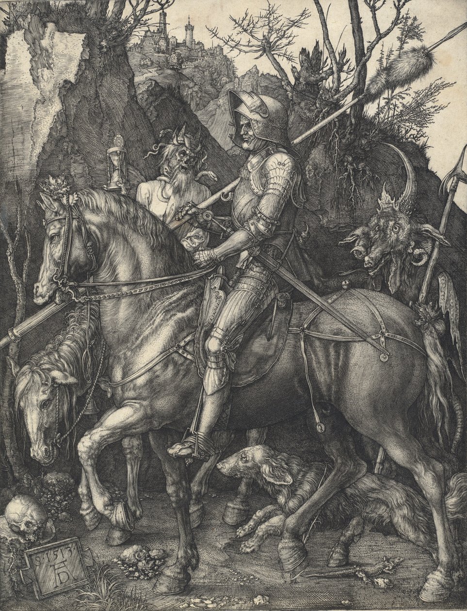 Ridder, dood en duivel, 1513 door Albrecht Dürer