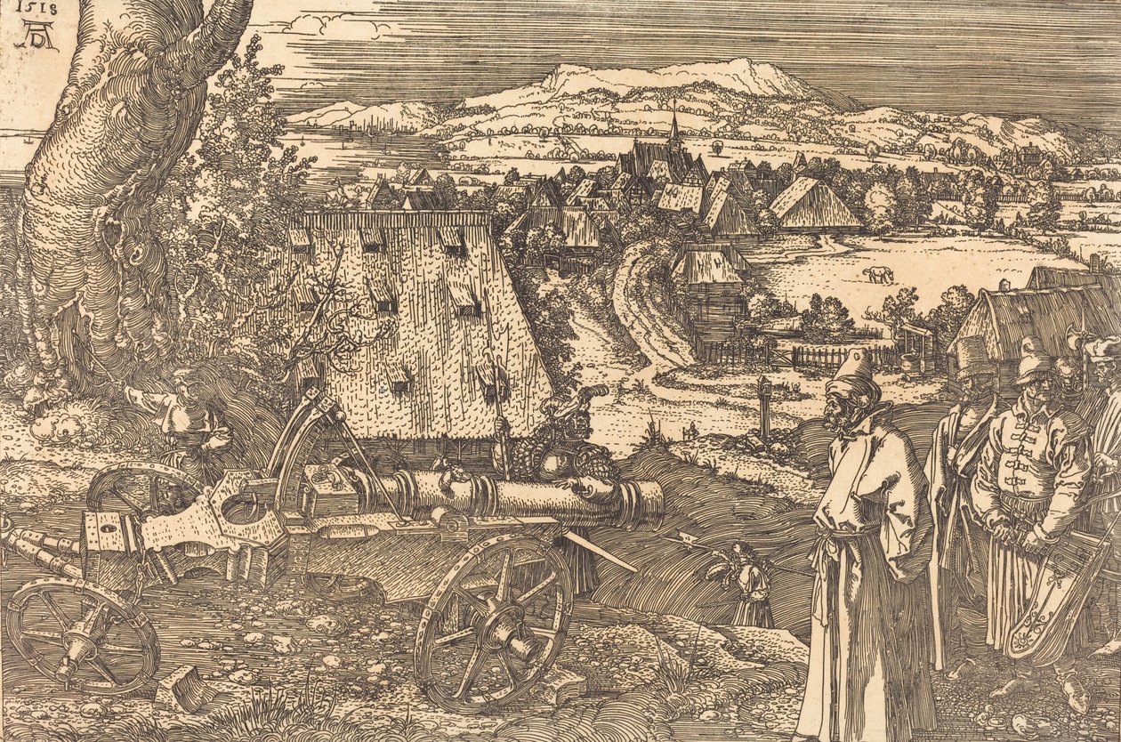 Landschap met het kanon, 1518 door Albrecht Dürer