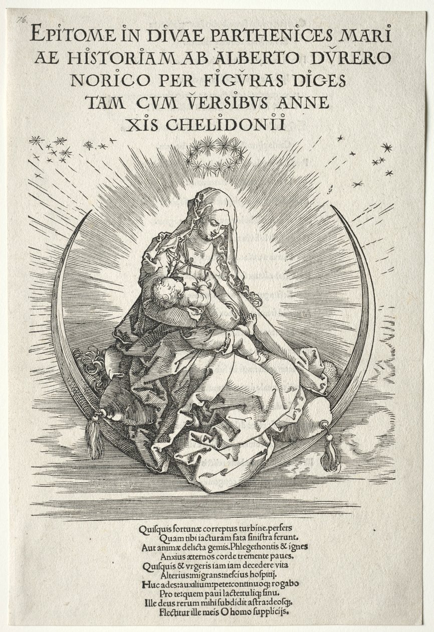 Leven van de Maagd: Titelpagina, 1511 door Albrecht Dürer