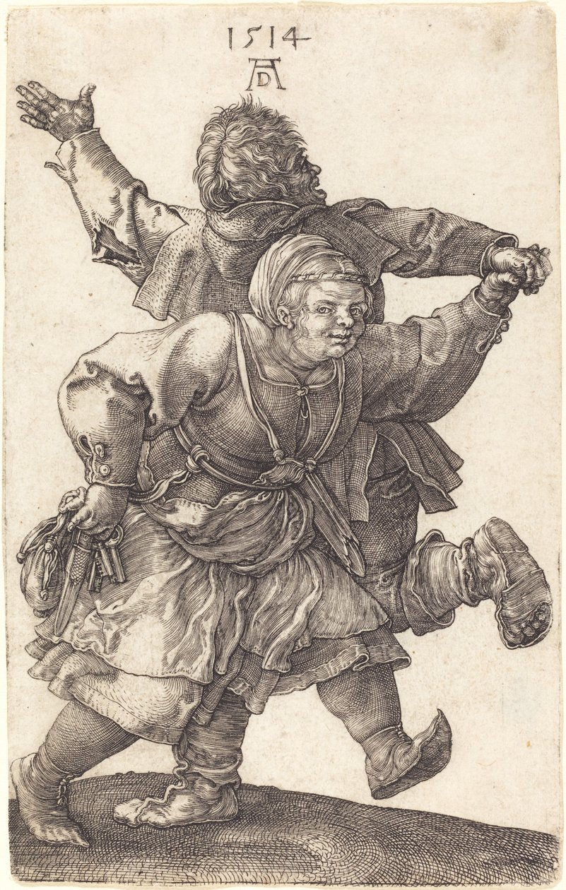 Dansend boerenpaar door Albrecht Dürer