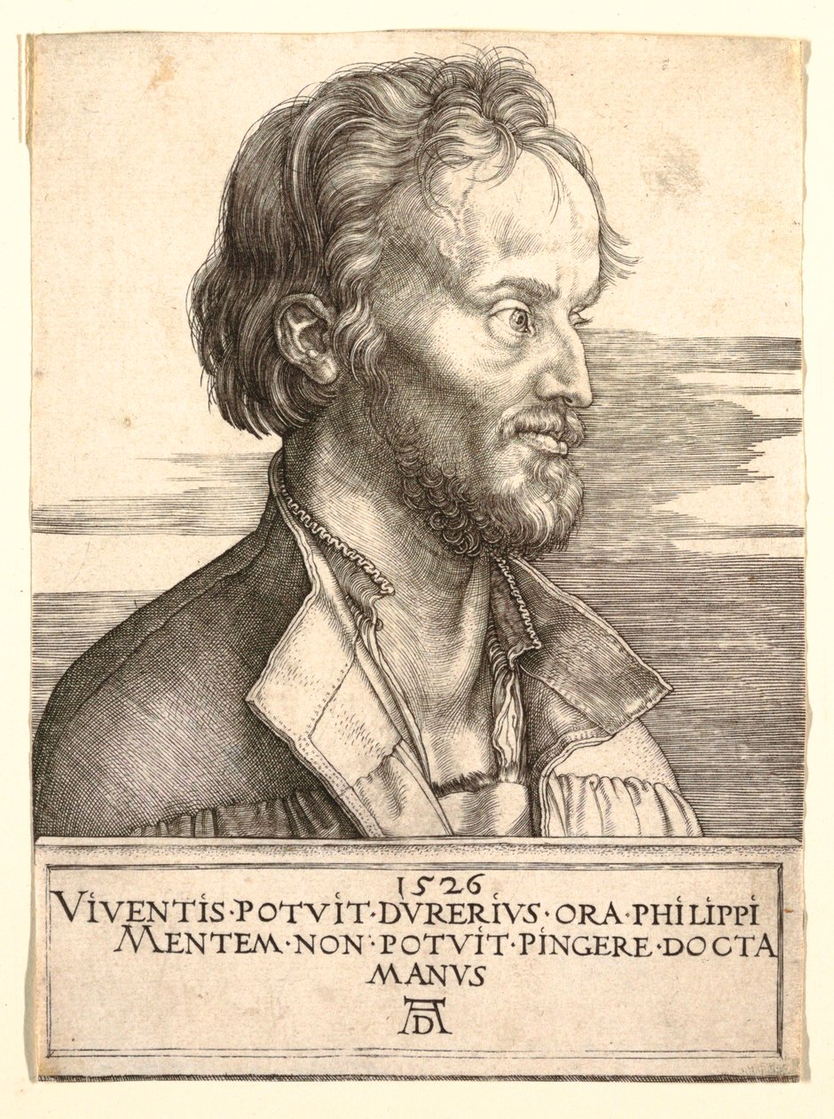 Portret van Philip Melancthon door Albrecht Dürer