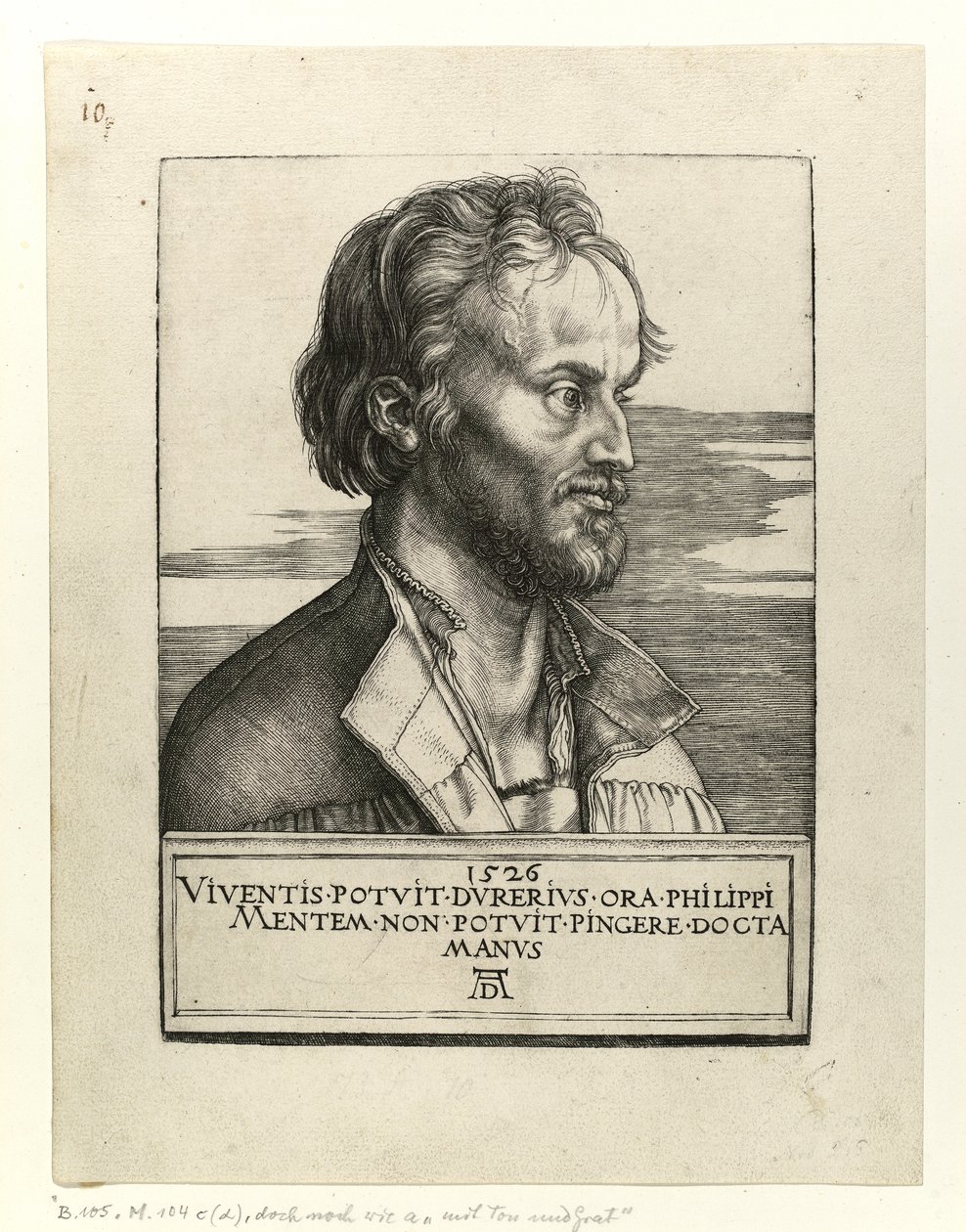 Portret van Philipp Melanchton, 1526 door Albrecht Dürer