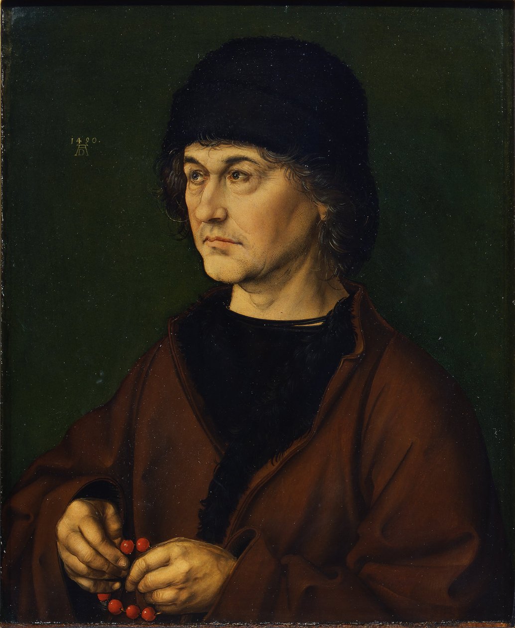 Portret van de vader van de kunstenaar, 1490 door Albrecht Dürer