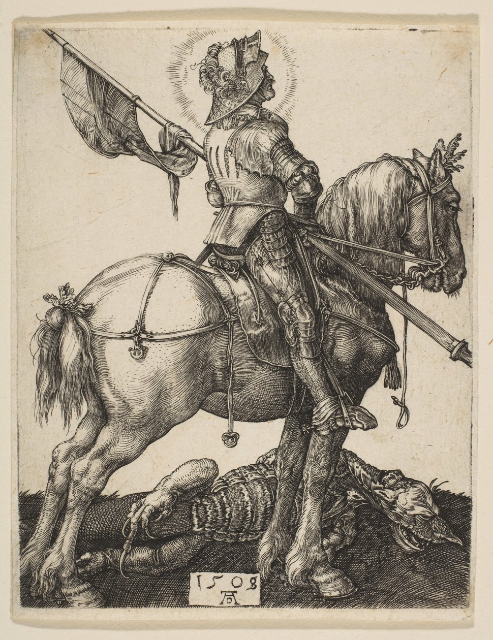 Sint Joris te paard door Albrecht Dürer