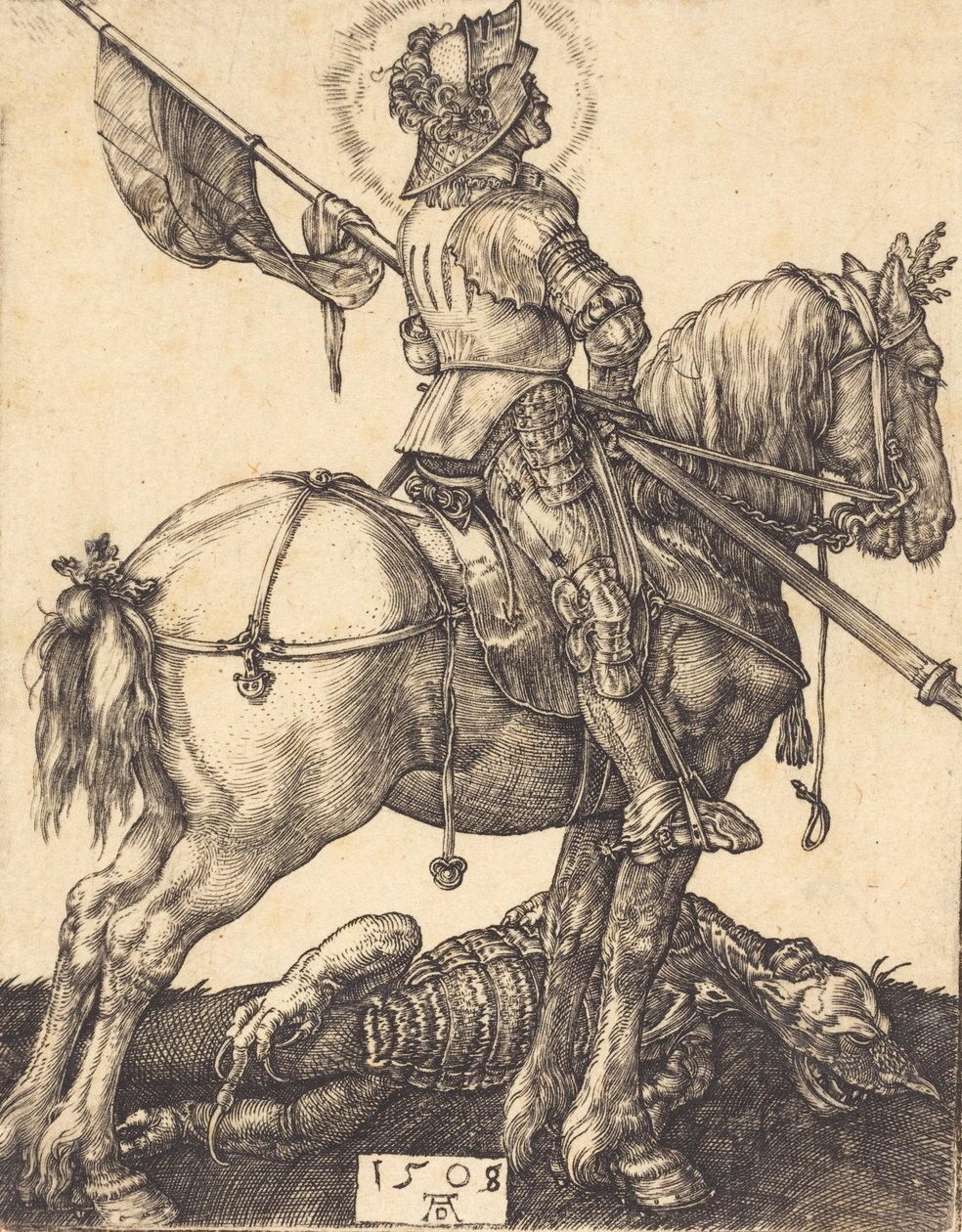 Sint Joris te paard, 1508 door Albrecht Dürer