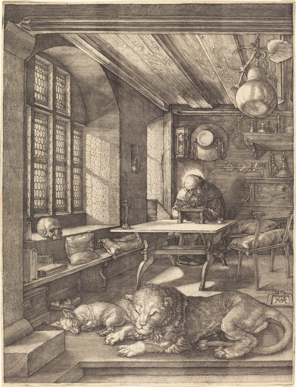 Sint Hiëronymus in Zijn Studie door Albrecht Dürer