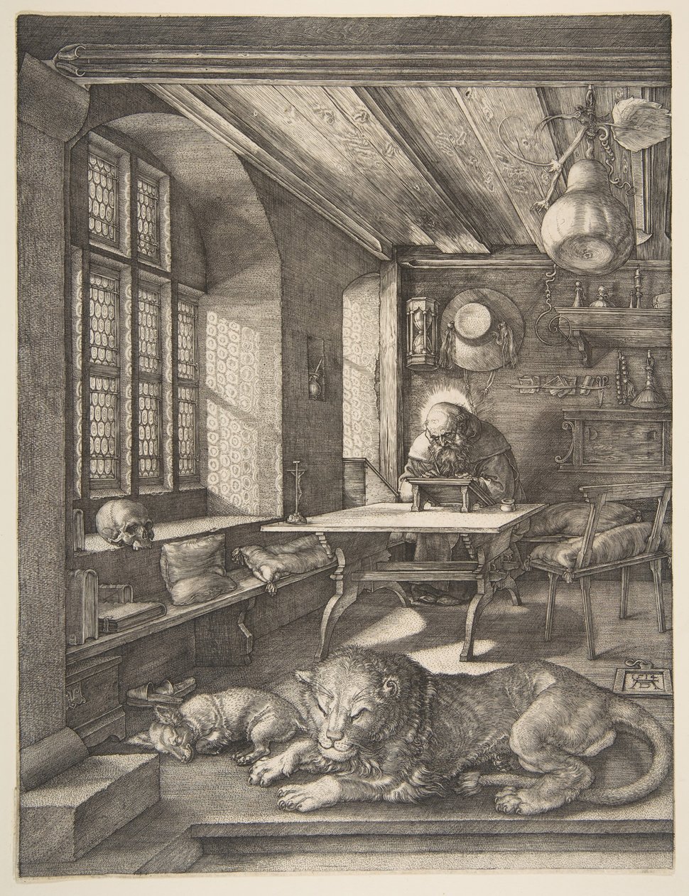 Sint Hiëronymus in zijn studeerkamer, 1514 door Albrecht Dürer