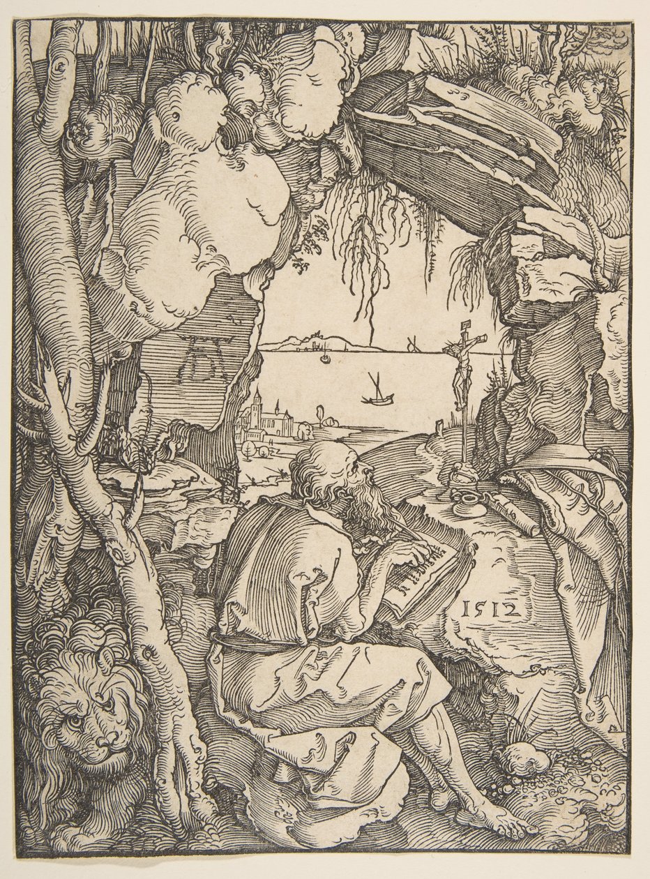 Sint Hiëronymus in een grot, 1512 door Albrecht Dürer