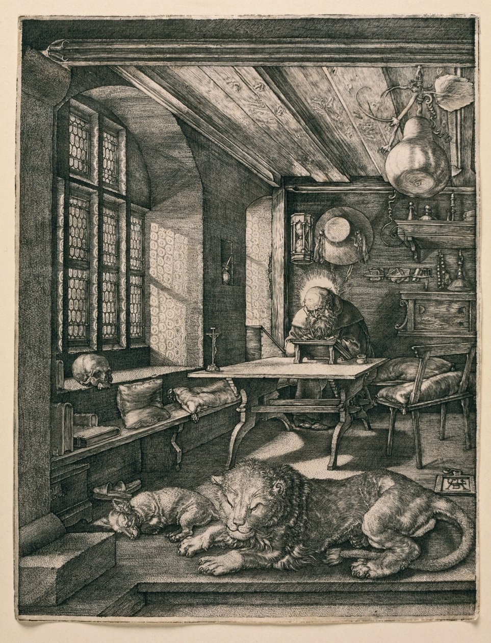 Sint Hiëronymus in zijn cel door Albrecht Dürer