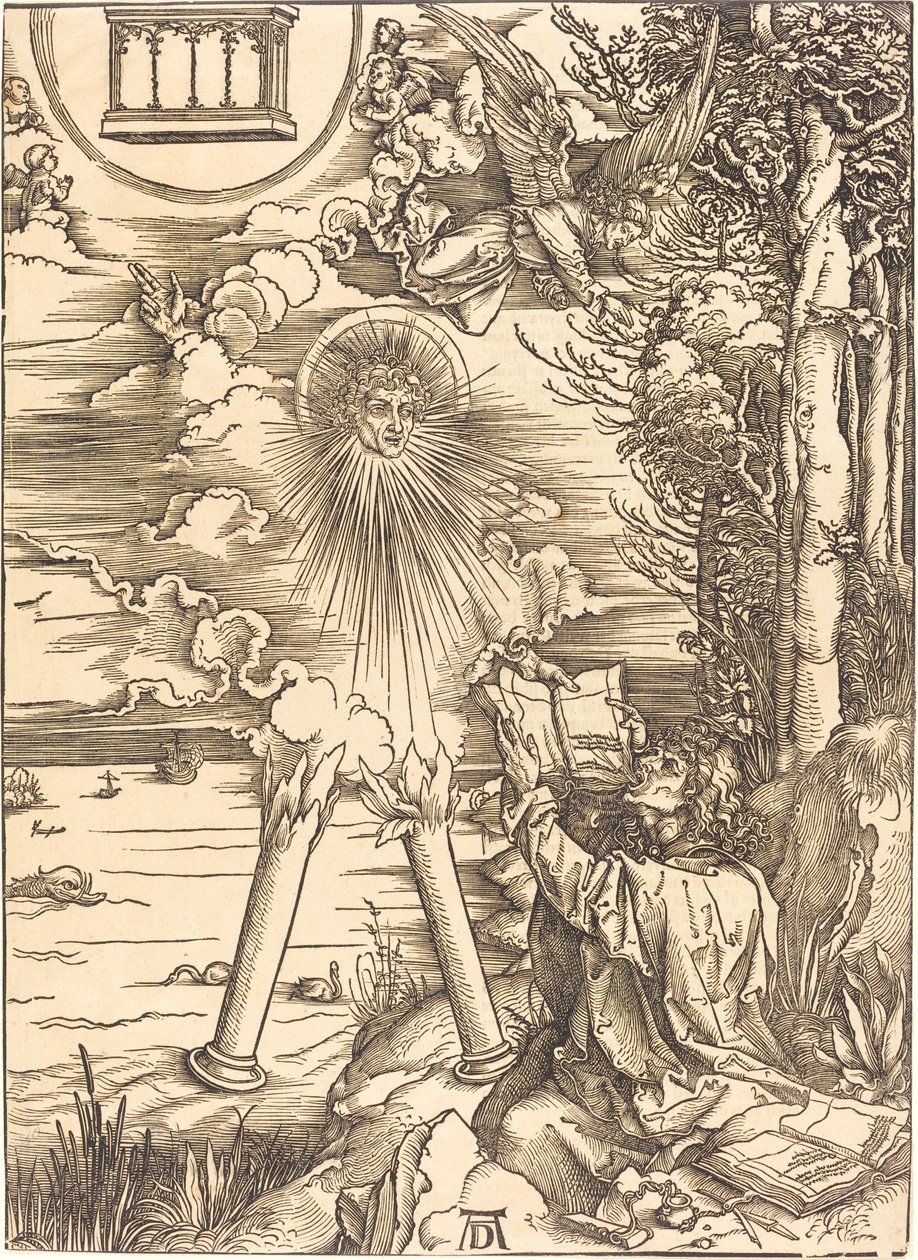 Sint Jan die het Boek Verslindt door Albrecht Dürer