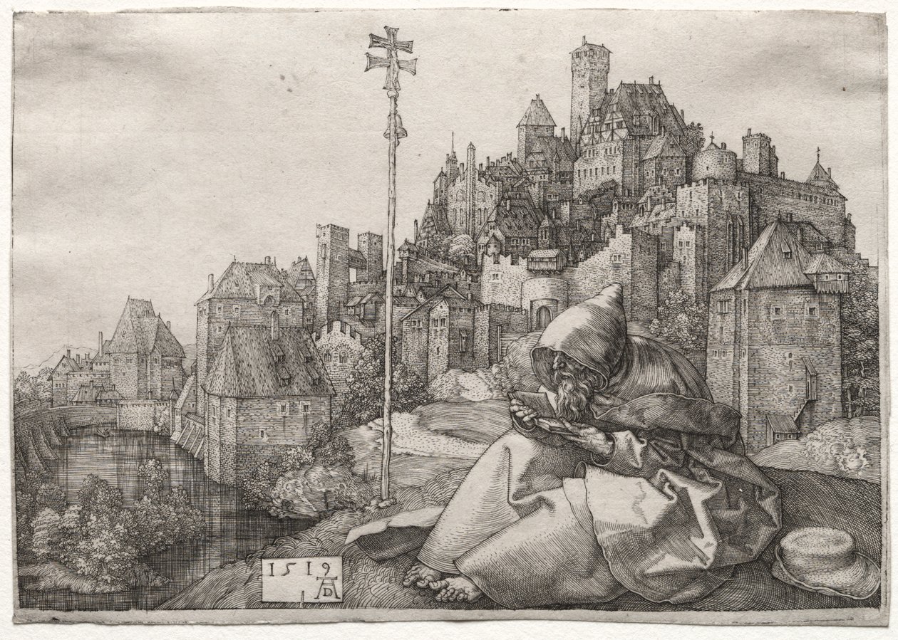 Sint Antonius Lezend door Albrecht Dürer