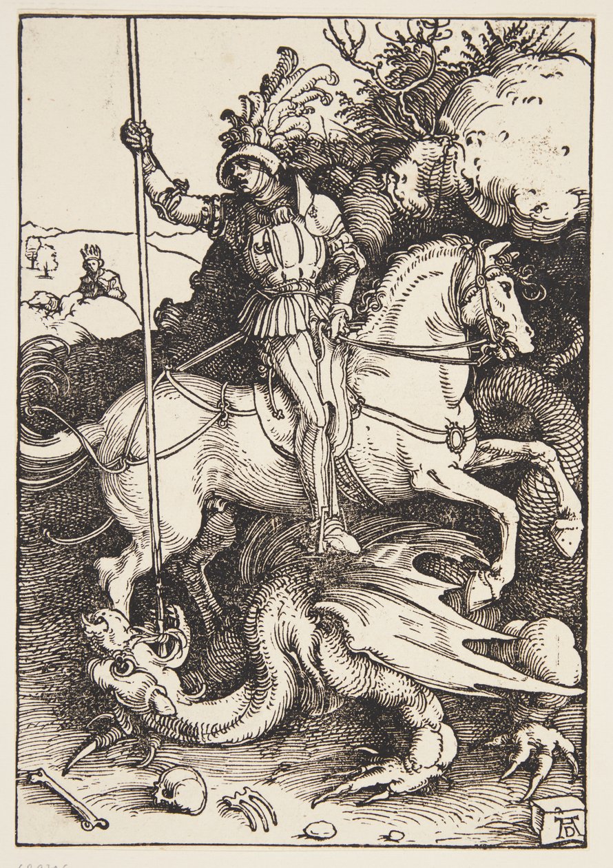 Sint Joris doodt de draak door Albrecht Dürer