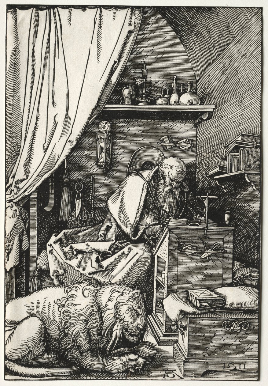 St. Hiëronymus in zijn cel, 1511 door Albrecht Dürer