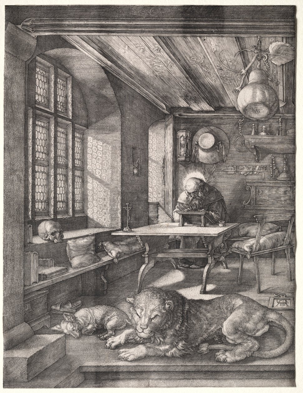 St. Hiëronymus in Zijn Studie, 1514 door Albrecht Dürer