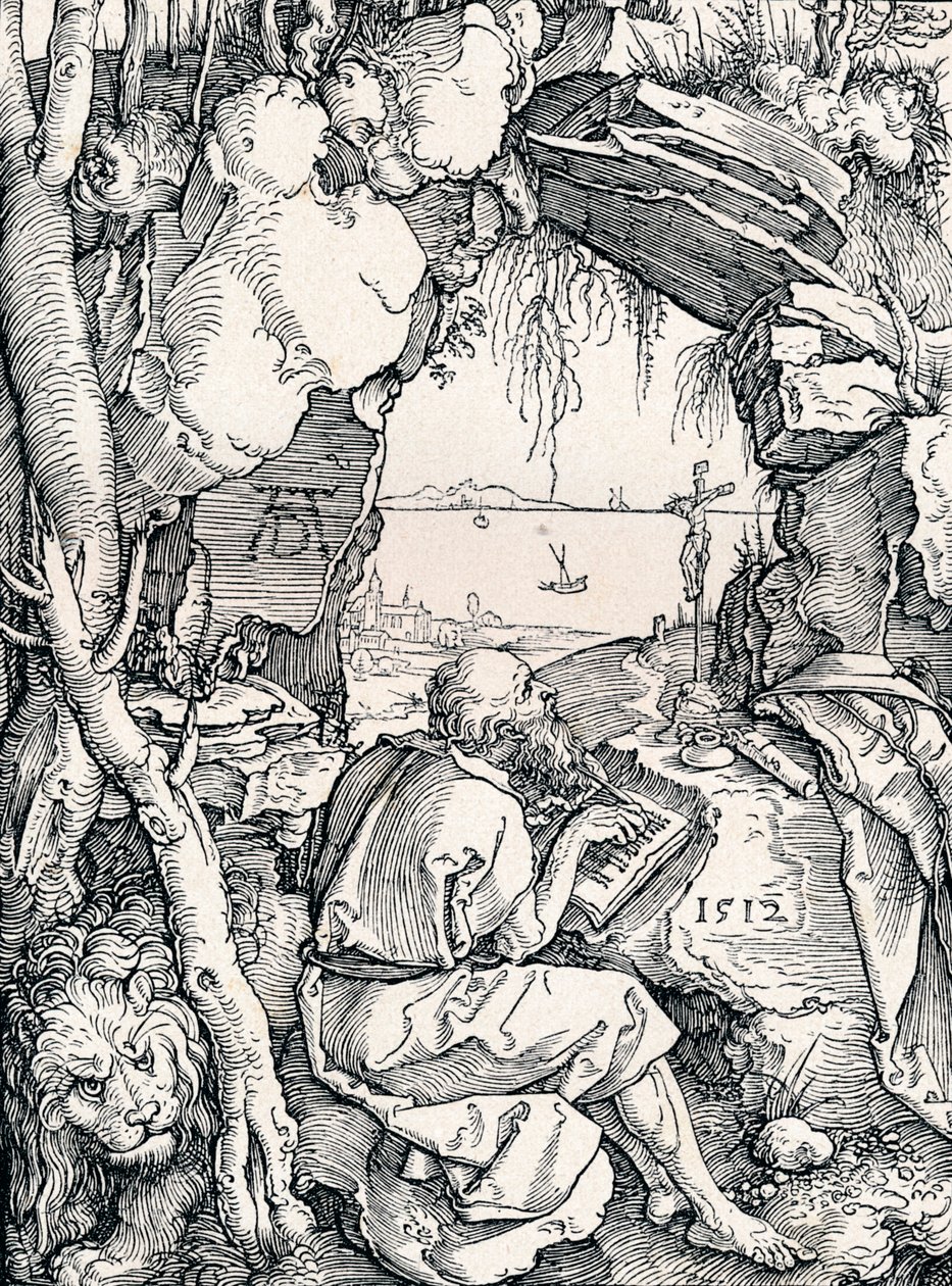 Sint Hiëronymus in een grot, 1512 door Albrecht Dürer
