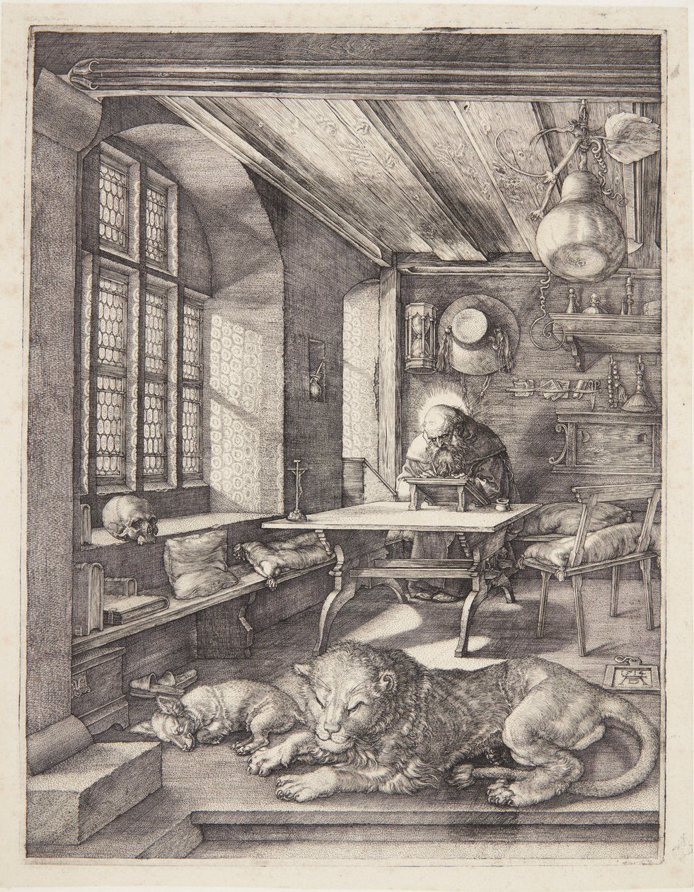 Sint Hiëronymus in zijn studeerkamer door Albrecht Dürer