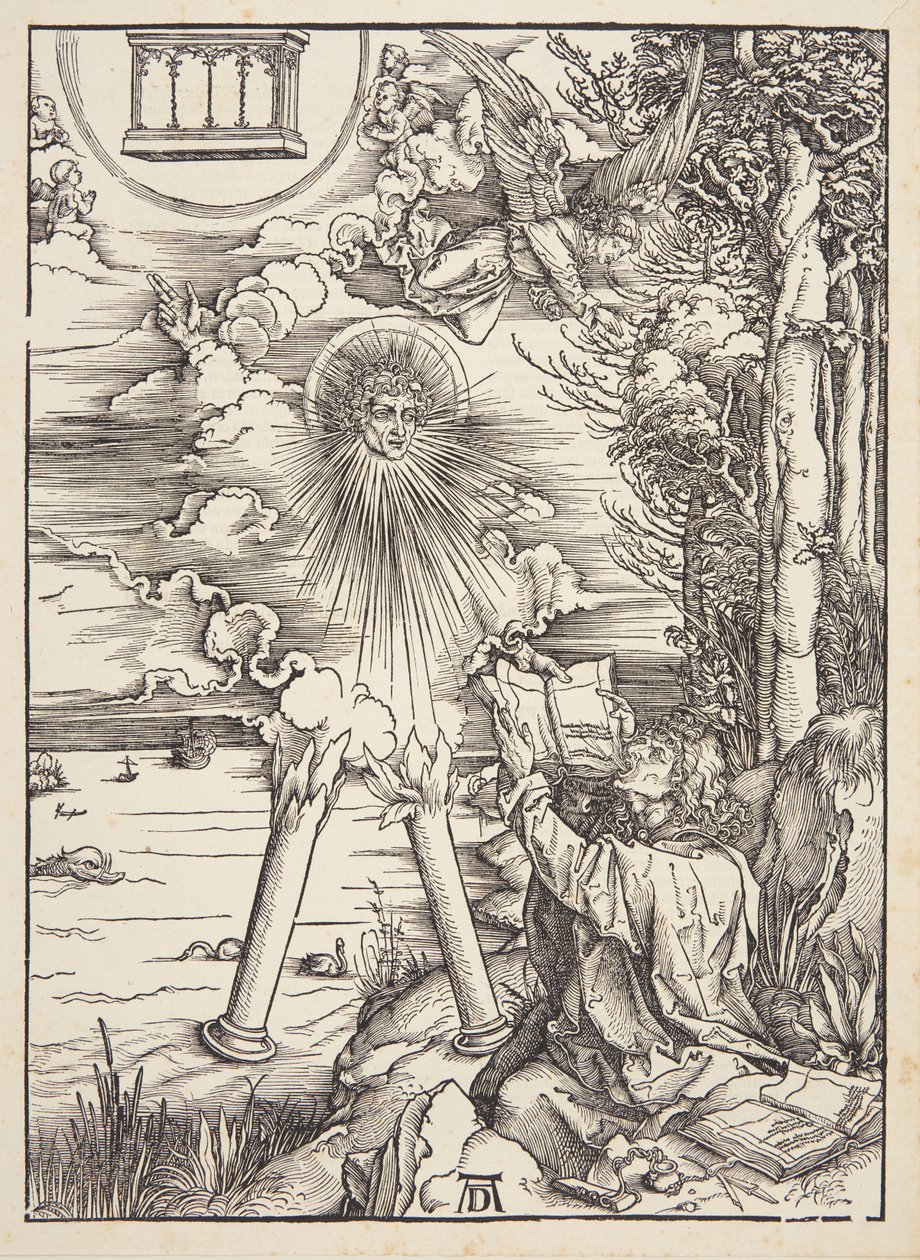 St. Johannes die het boek verslindt door Albrecht Dürer