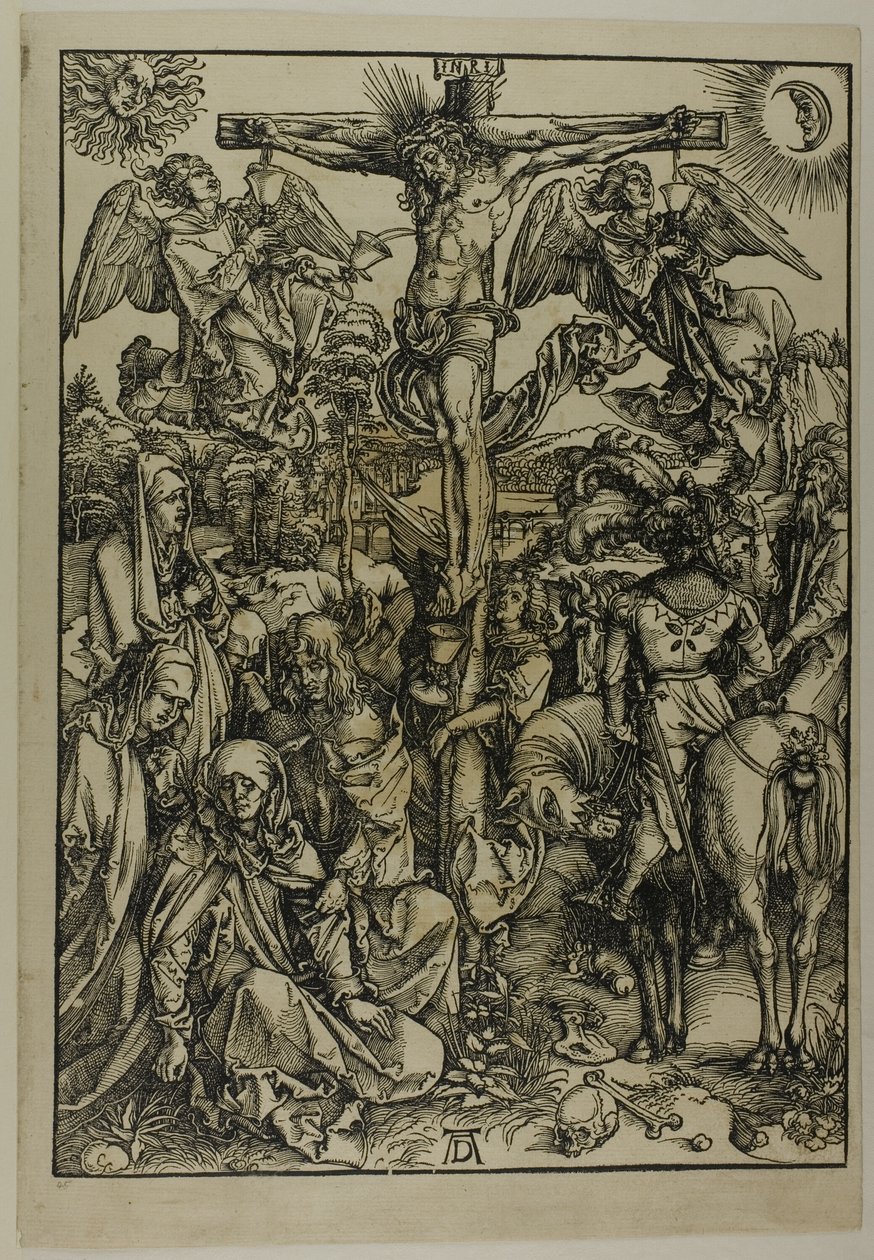 De kruisiging, uit De Grote Passie door Albrecht Dürer