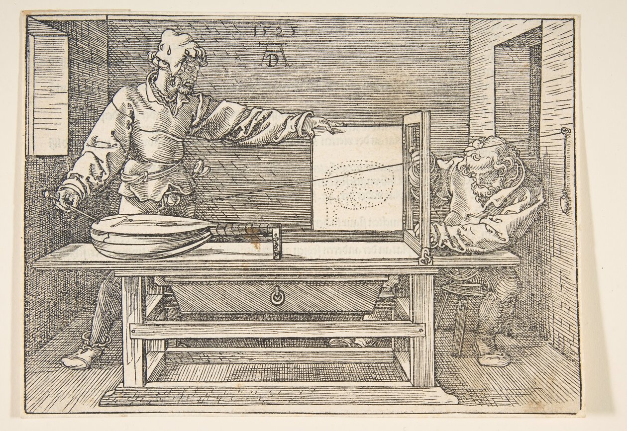 De tekenaar van de luit door Albrecht Dürer