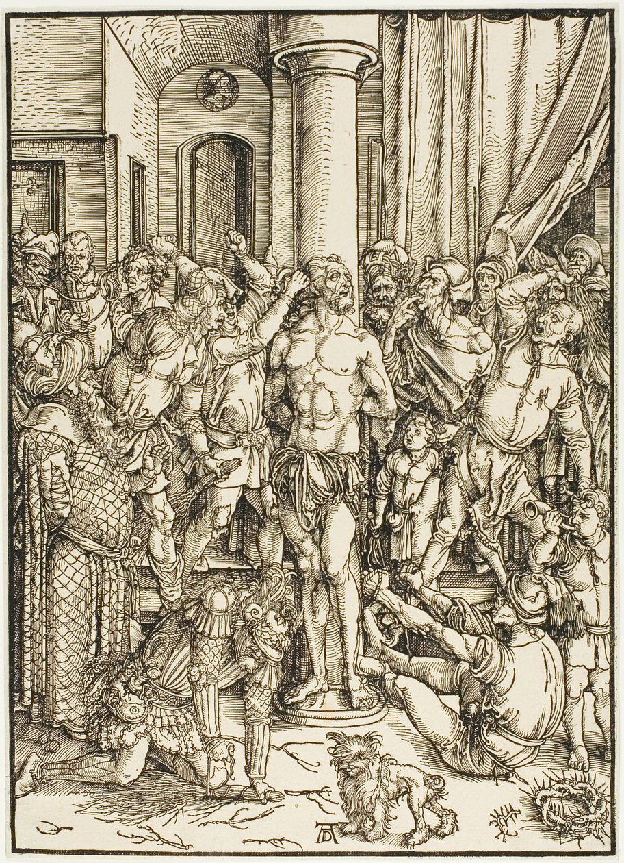 De geseling, uit De Grote Passie door Albrecht Dürer