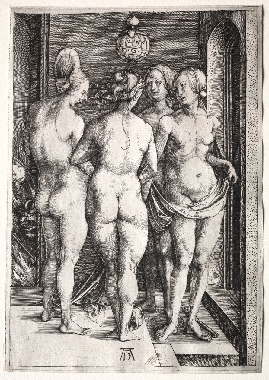 De Vier Heksen (Vier Naakte Vrouwen) door Albrecht Dürer