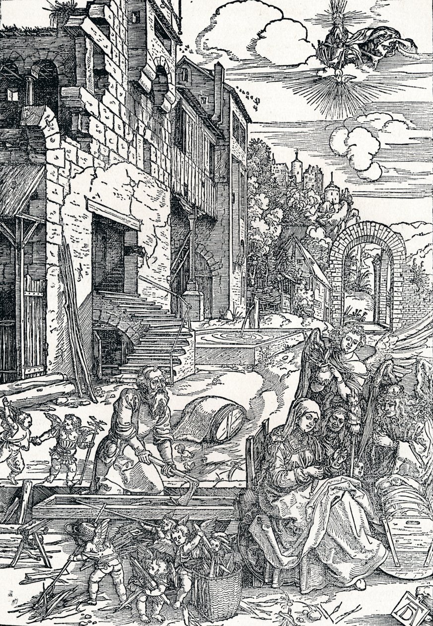De Heilige Familie in Egypte, ca. 1501-1502, 1906 door Albrecht Dürer