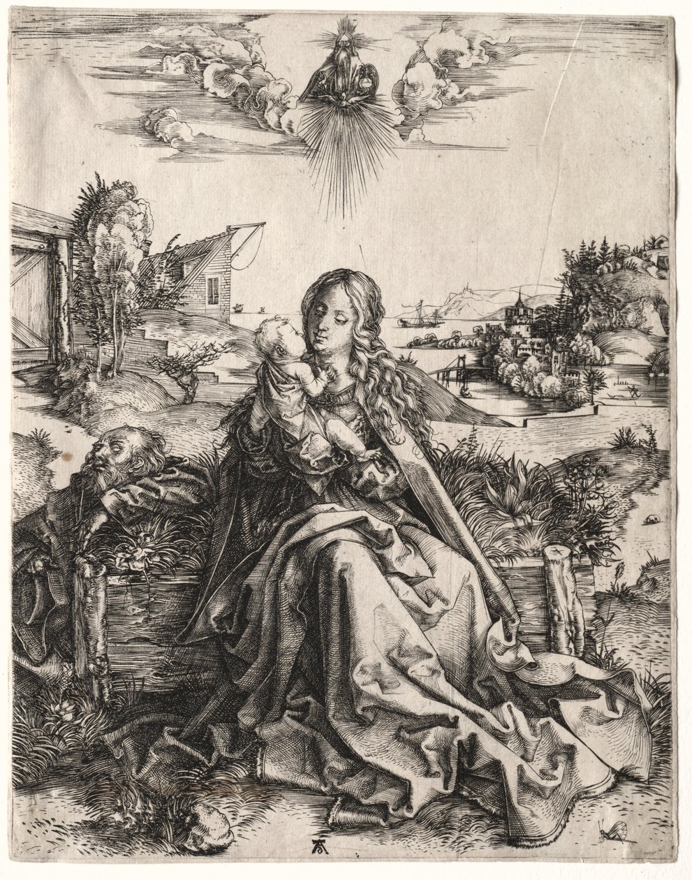 De Heilige Familie met de Vlinder door Albrecht Dürer