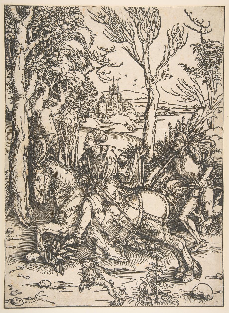 De ridder en de soldaat door Albrecht Dürer