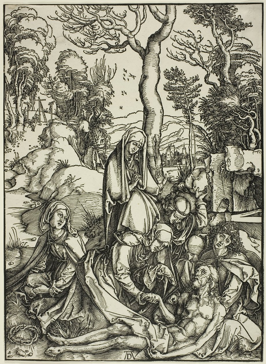 De klaagzang, uit De Grote Passie door Albrecht Dürer