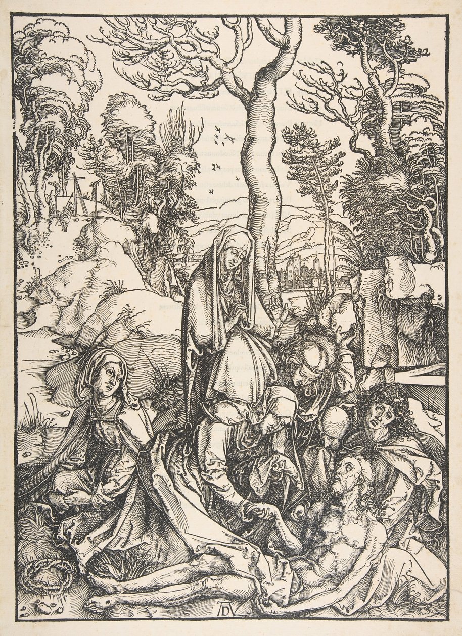 De Klaagzang, uit De Grote Passie door Albrecht Dürer