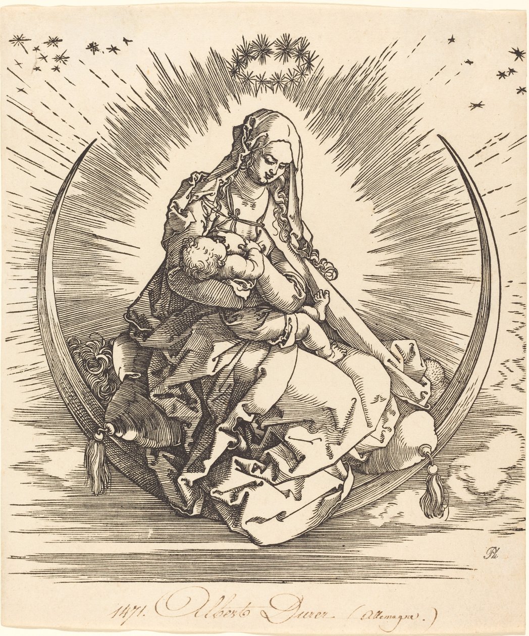 De Madonna op de halve maan door Albrecht Dürer