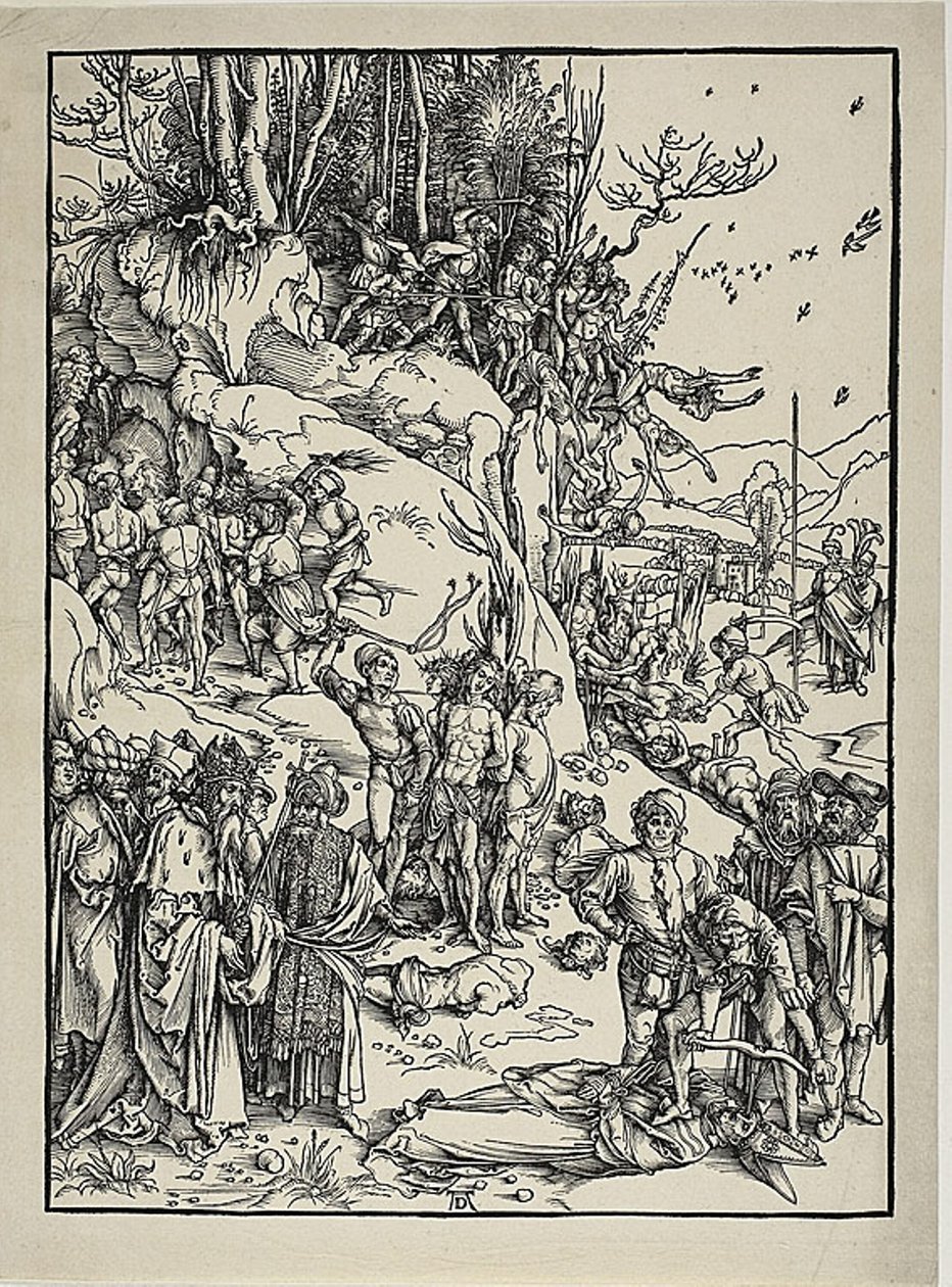 Het Martelaarschap van de Tienduizend door Albrecht Dürer