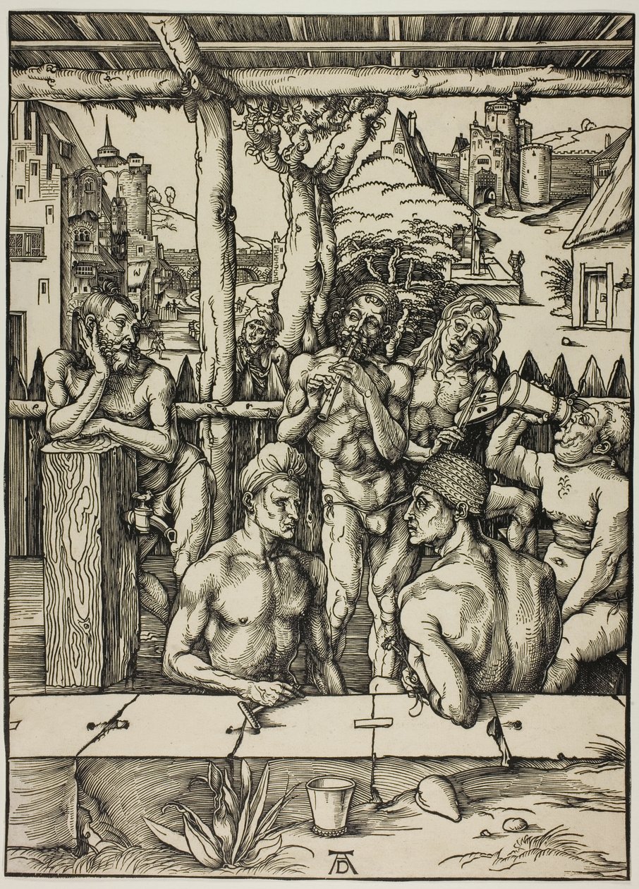 Het mannenbad door Albrecht Dürer