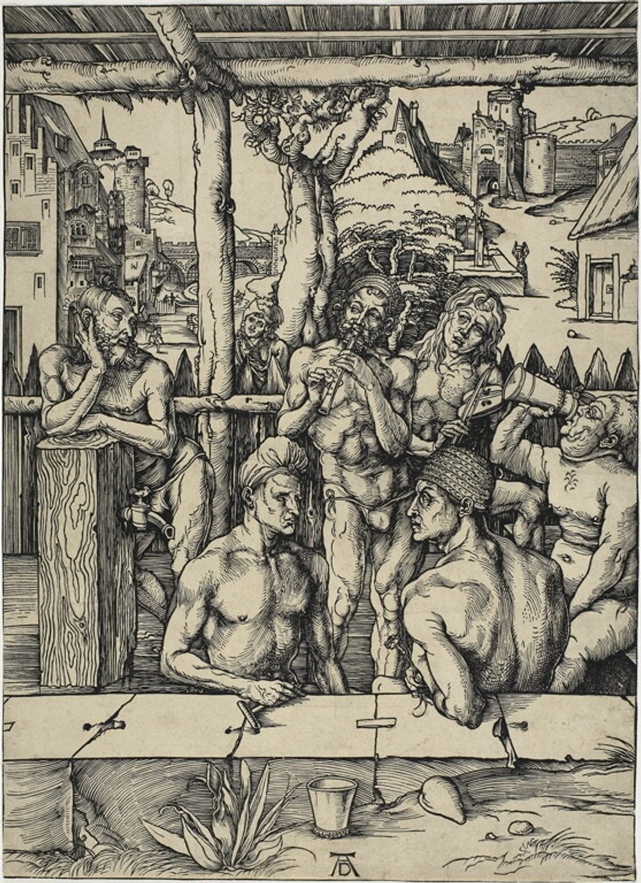 Het mannenbad door Albrecht Dürer