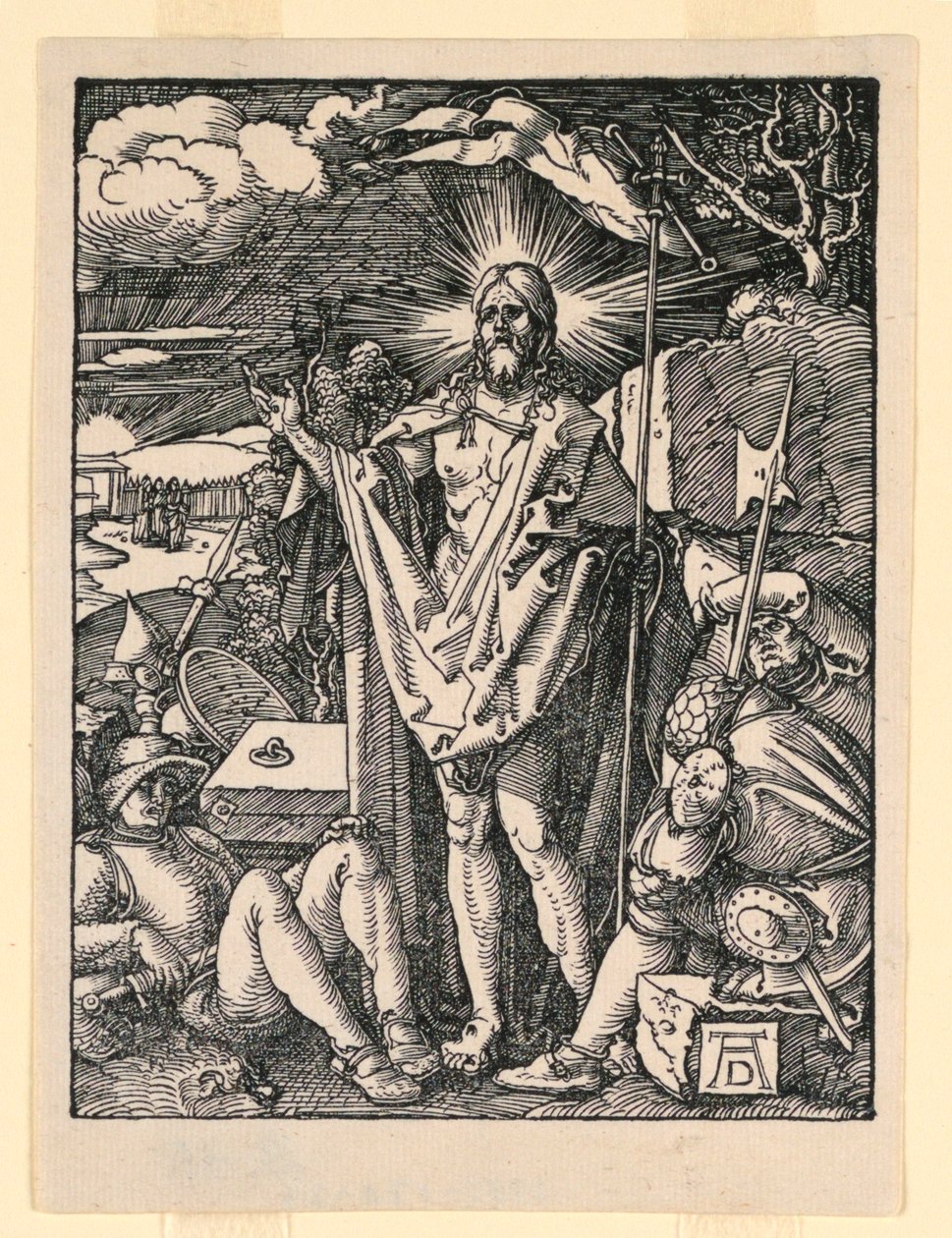 De opstanding, uit De Kleine Passie-serie door Albrecht Dürer