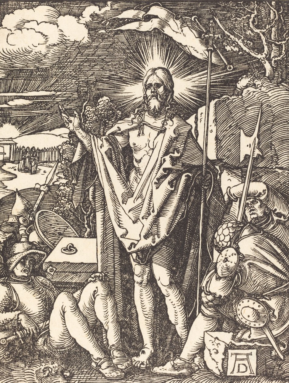 De opstanding, waarschijnlijk ca. 1509-1510 door Albrecht Dürer