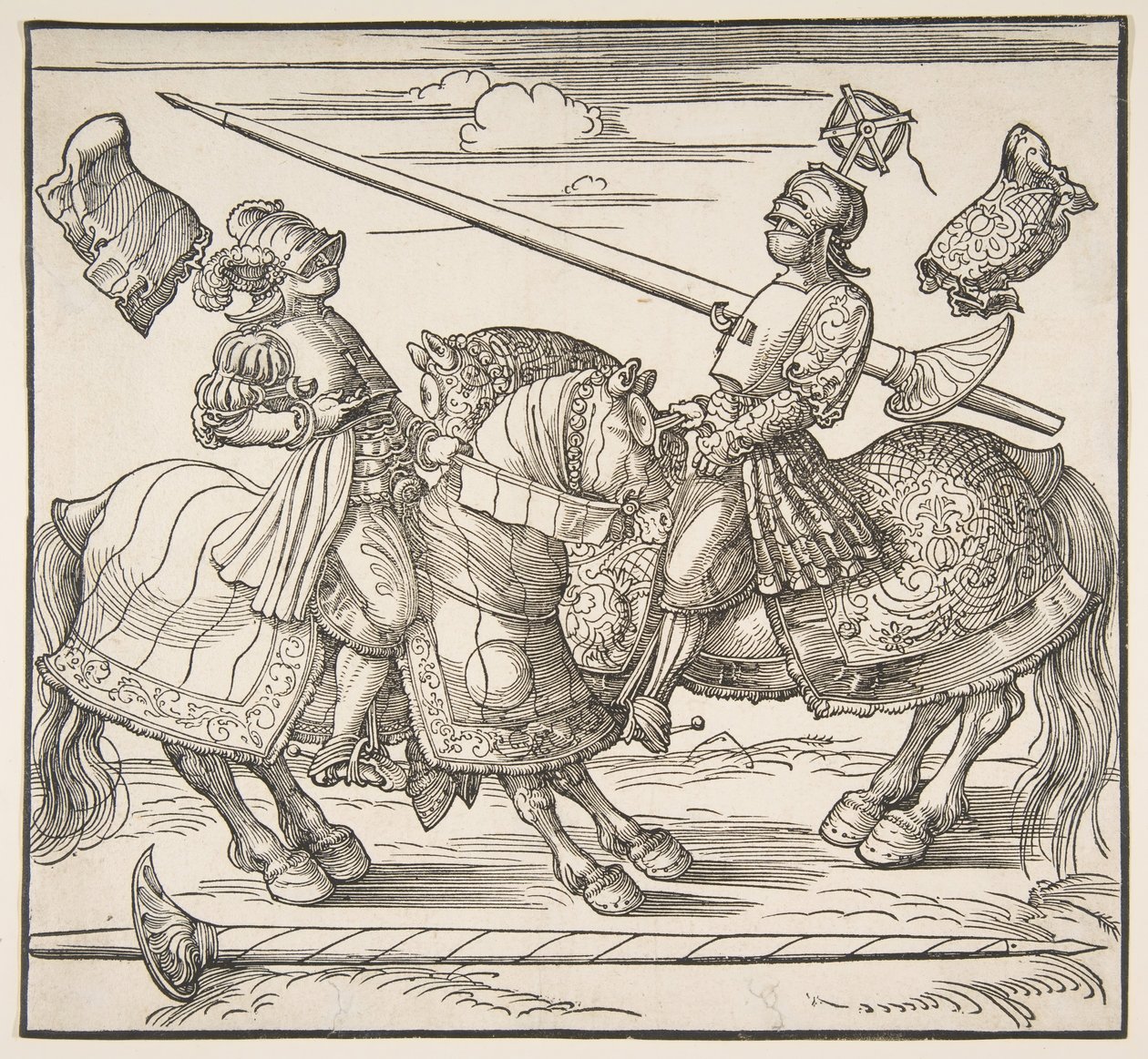 Het Toernooi te Paard door Albrecht Dürer